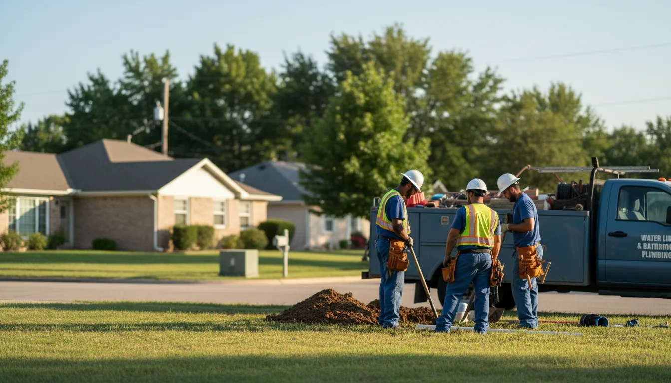 Residential water line and bathroom plumbing service in Freeport, TX